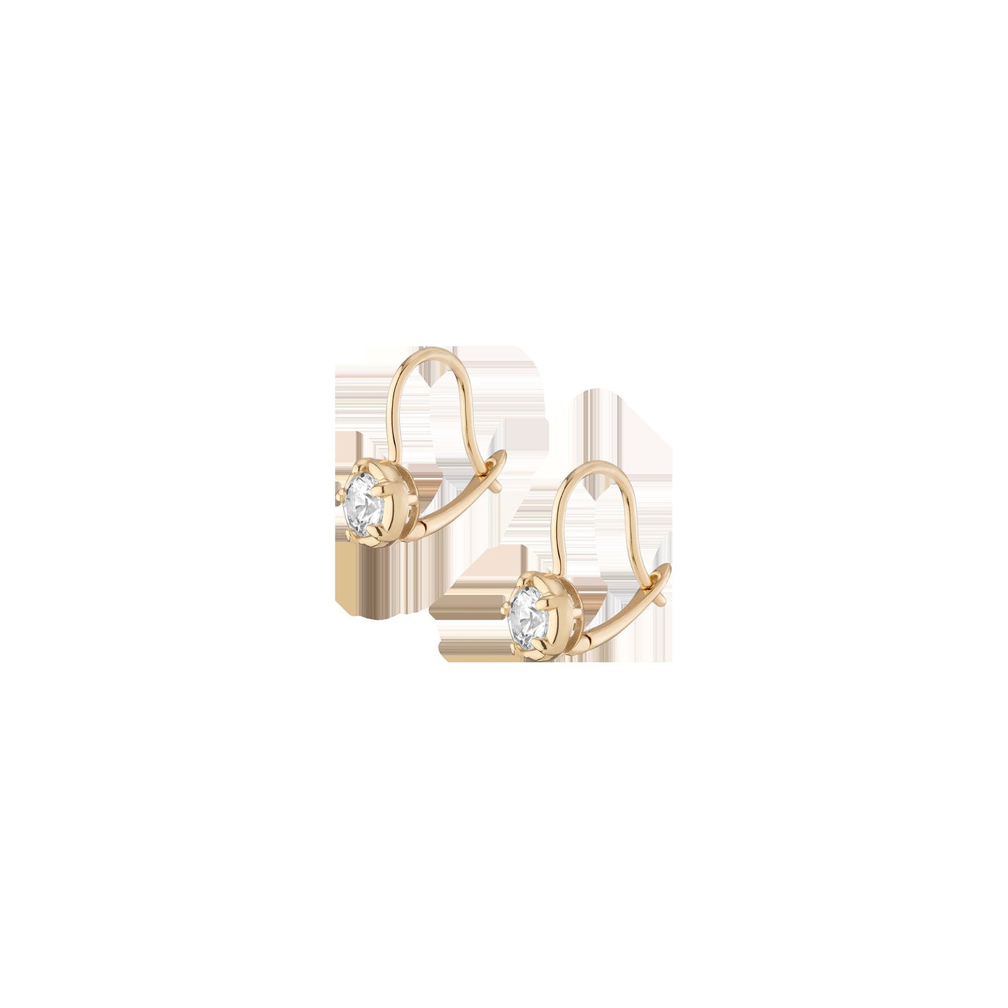 Lab Grown Diamond Georgian Drop Earrings