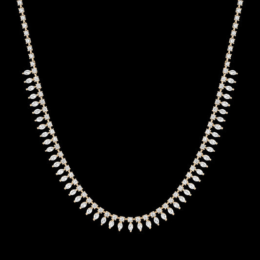 Aurate x Frye: Marquise Fringe Necklace
