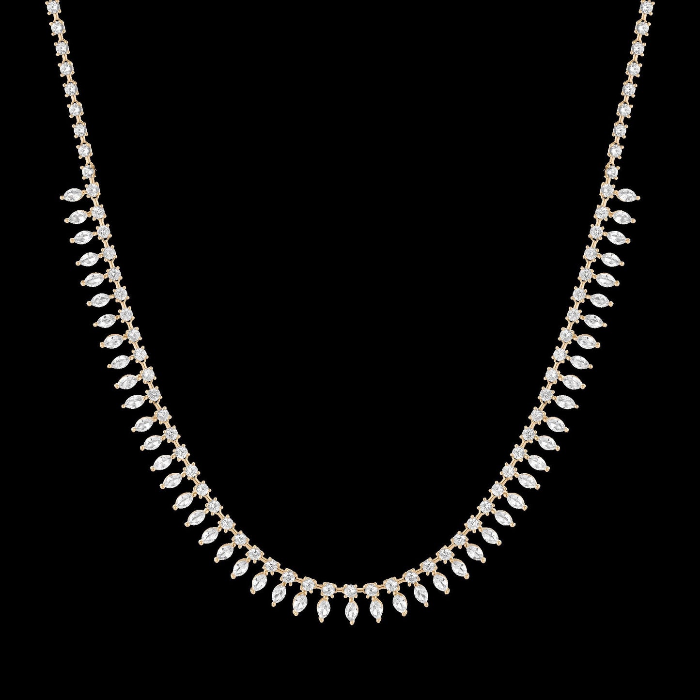 Aurate x Frye: Marquise Fringe Necklace