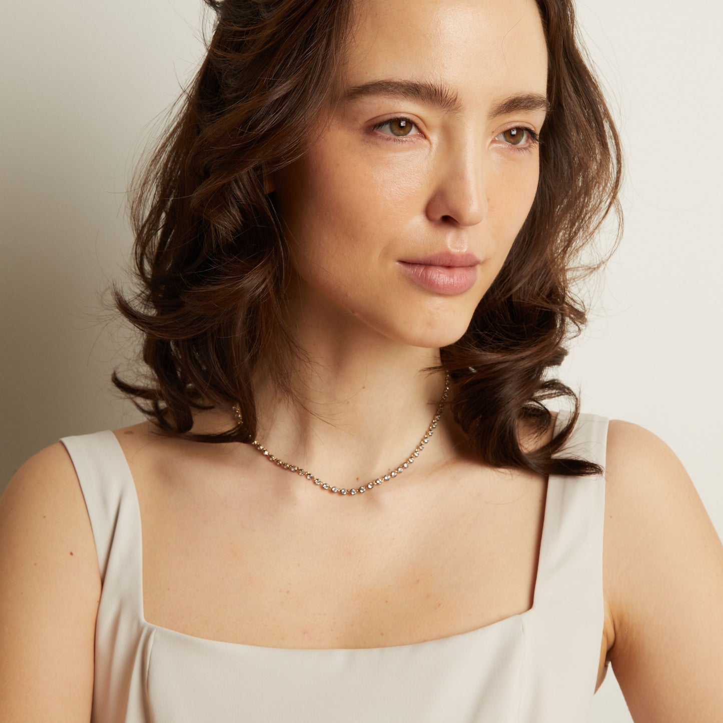 Black Rhodium Georgian Tennis Necklace
