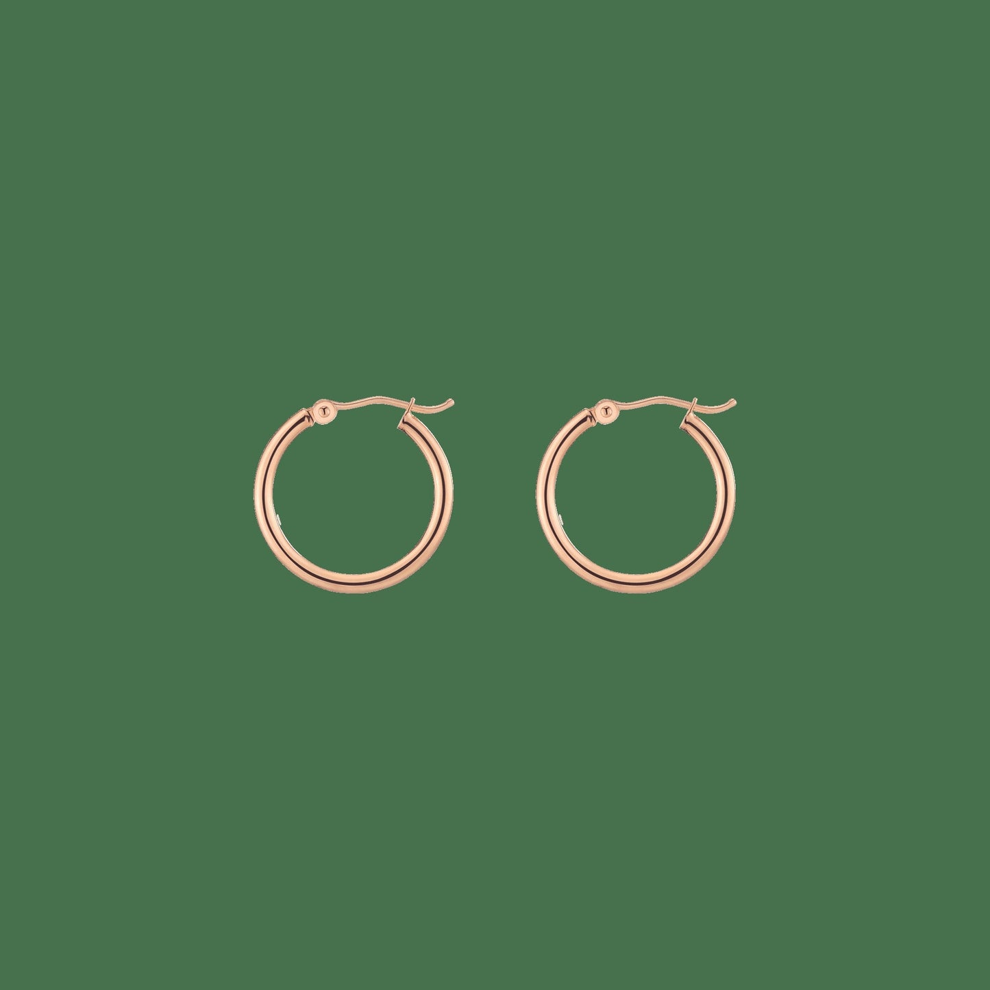 Gold Hoop Earrings - 2mm