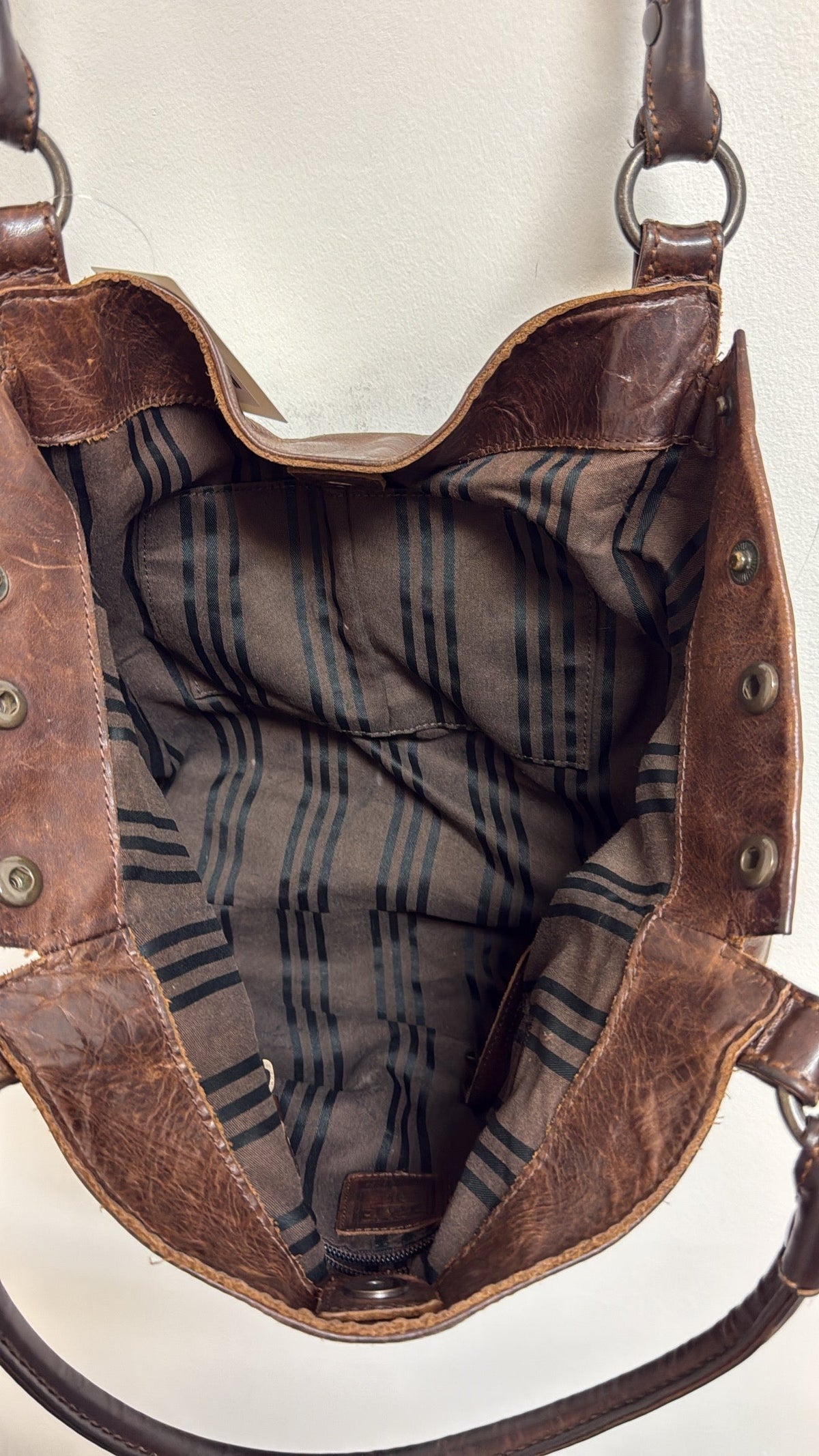 Frye Brown Leather Shoulder Bag, 18"x11" (retail $350)