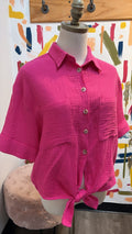 FRNCH Paris Pink Gauze Top, XS