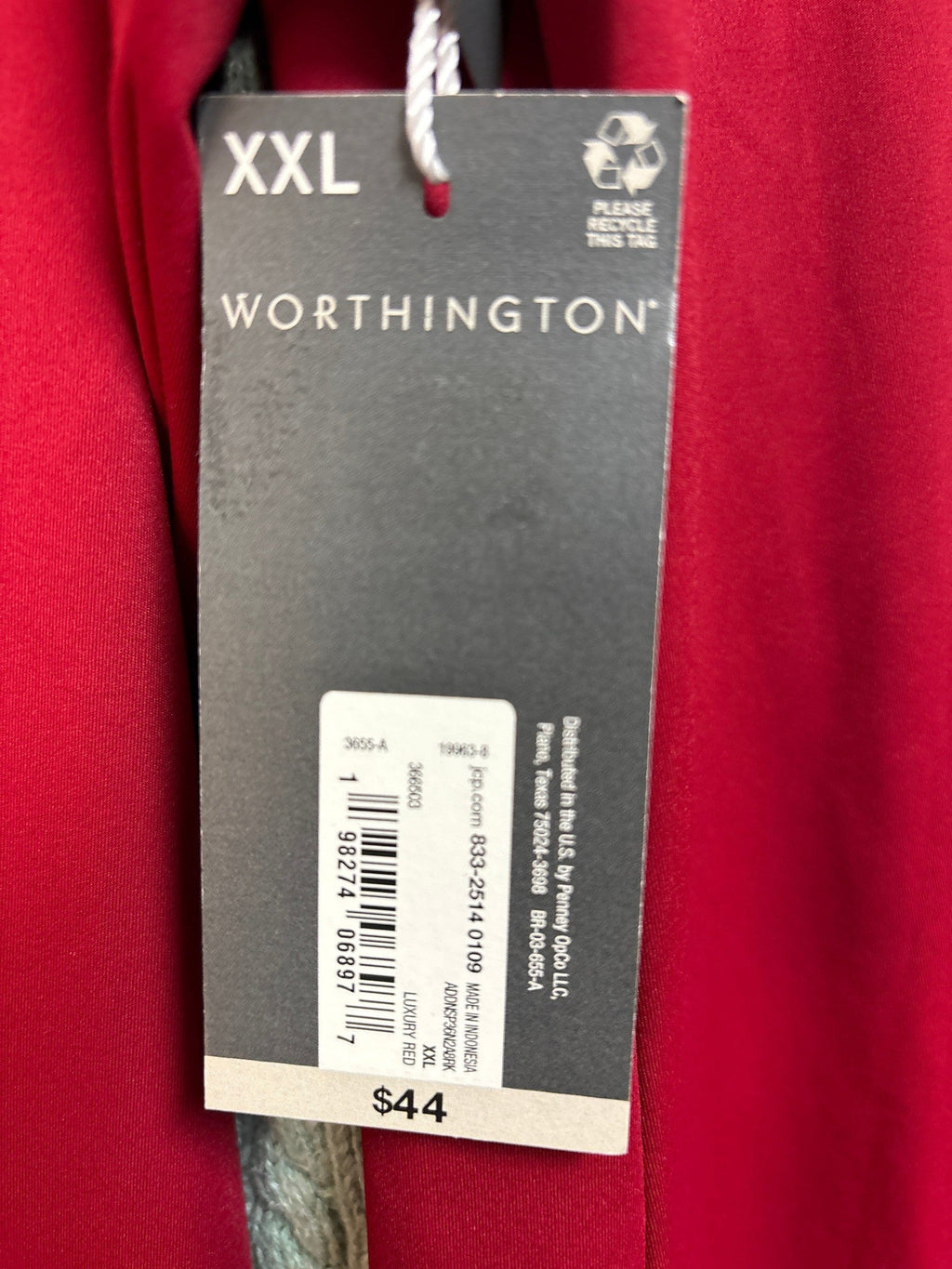 New Worthington Red Top, XXL