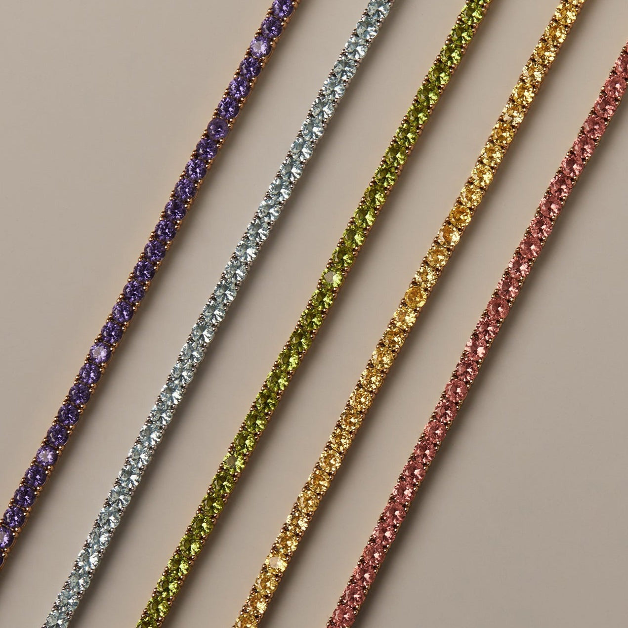 Lab Grown Blue Tourmaline Tennis Bracelet