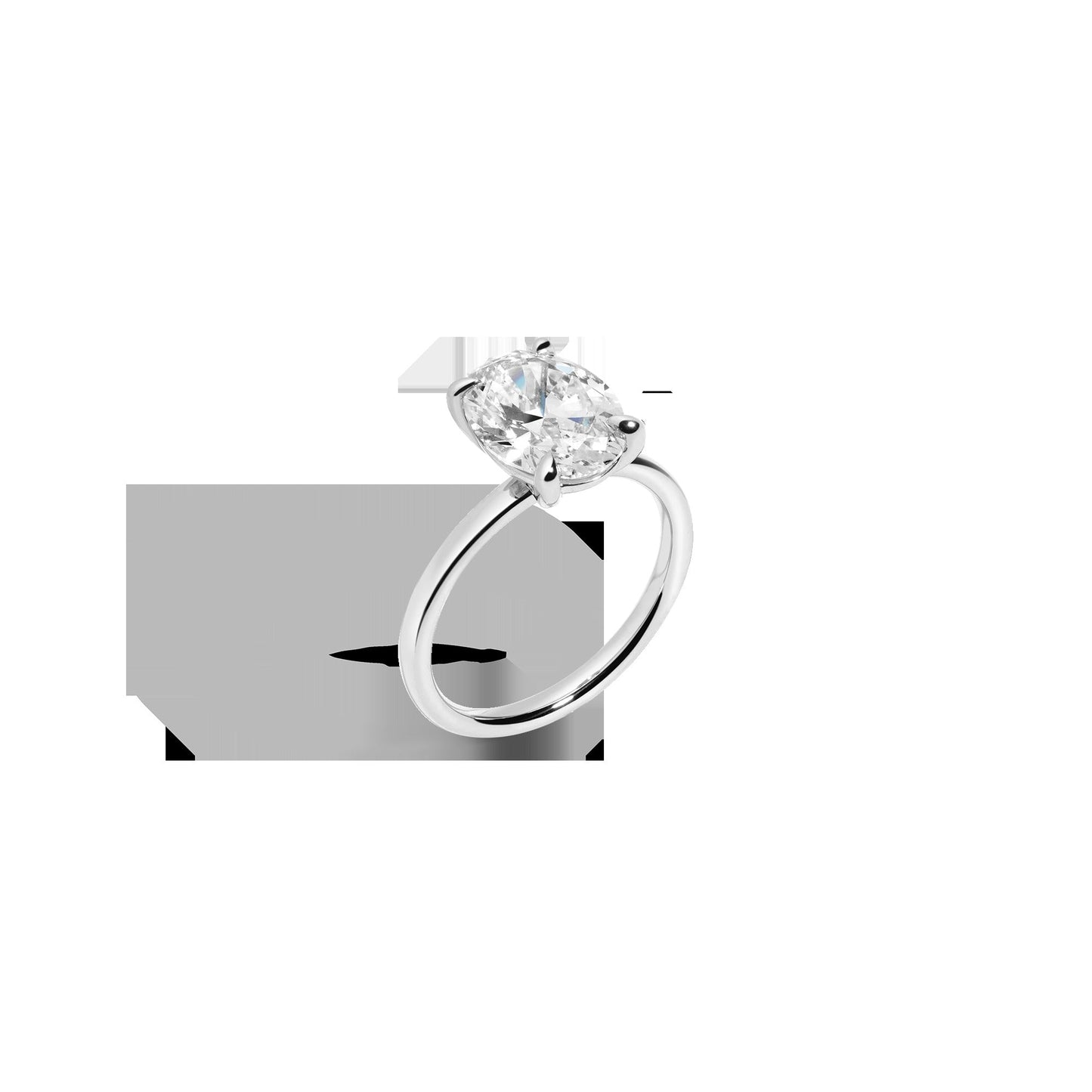 3ct Oval Lab Grown Diamond Solitaire Ring