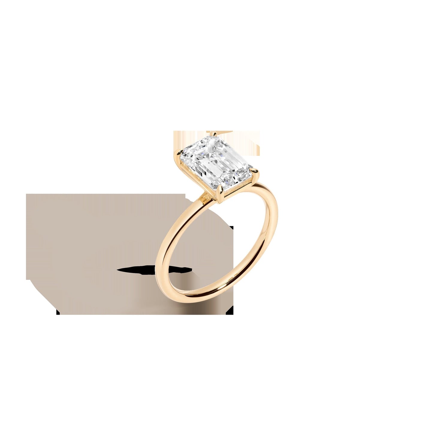 3ct Emerald Lab Grown Diamond Solitaire Ring