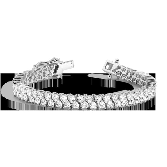 Lab Grown White Sapphire Love Affair Tennis Bracelet