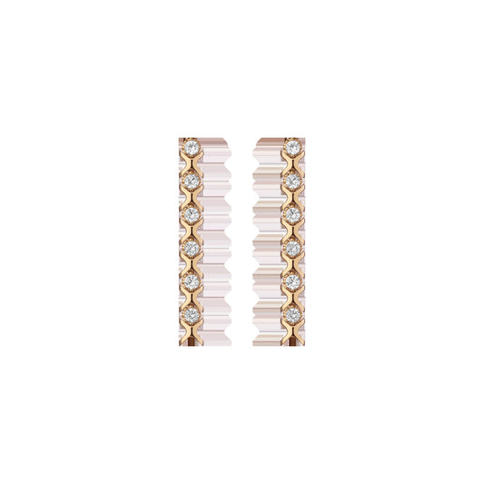 Bold Lab Grown White Sapphire X Estate Tennis Earrings