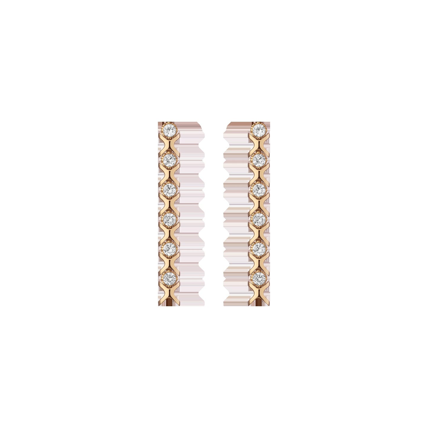 Bold Lab Grown White Sapphire X Estate Tennis Earrings