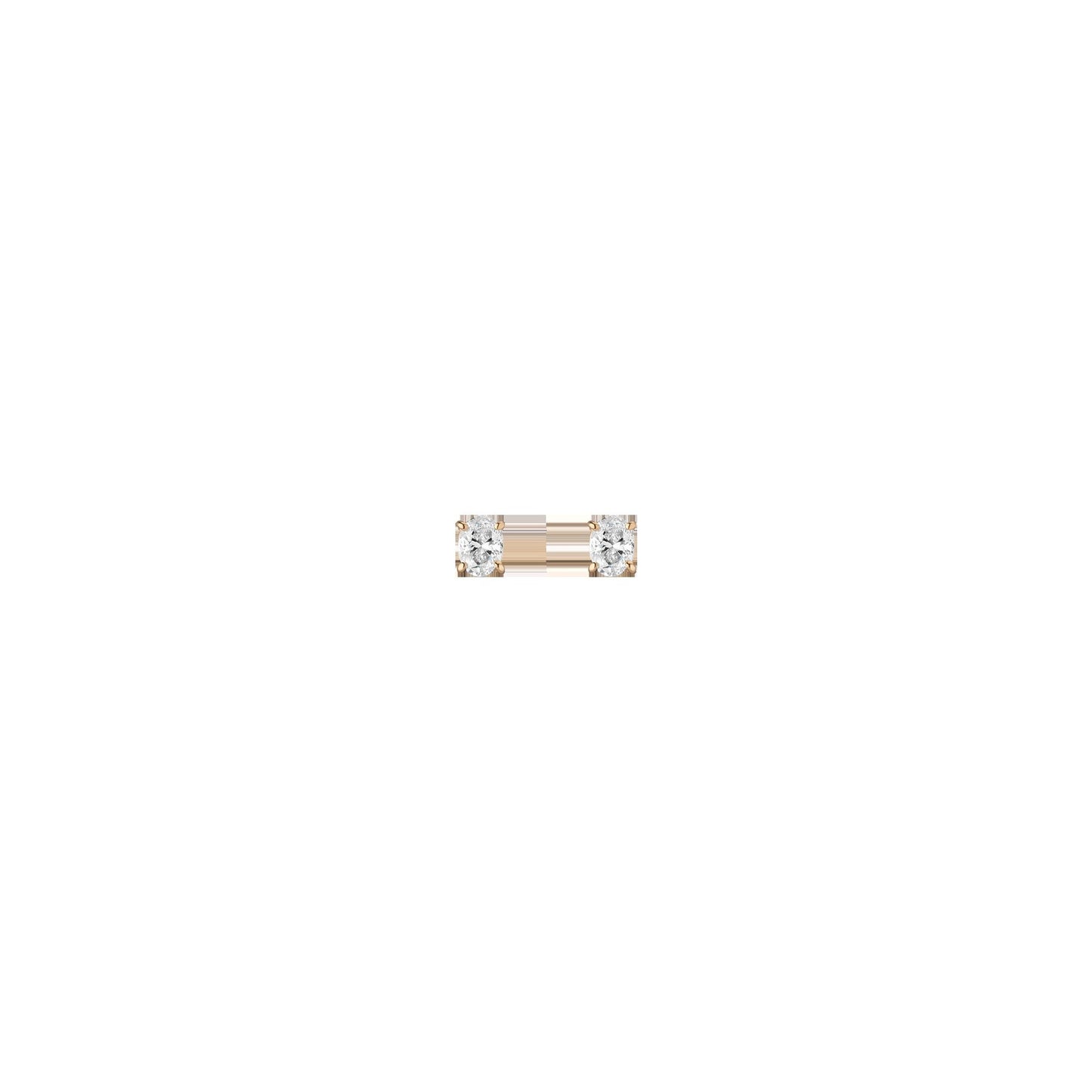 0.5ct Oval Lab Grown Diamond Stud Earrings