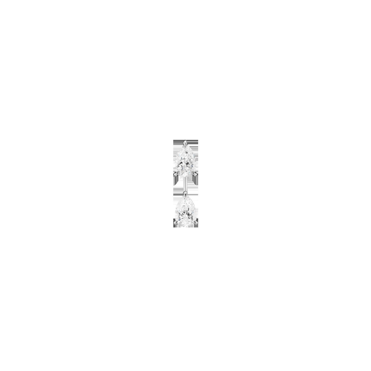 Lab Grown Diamond Ear Jacket - 0.5ct Pear Bottom Stone