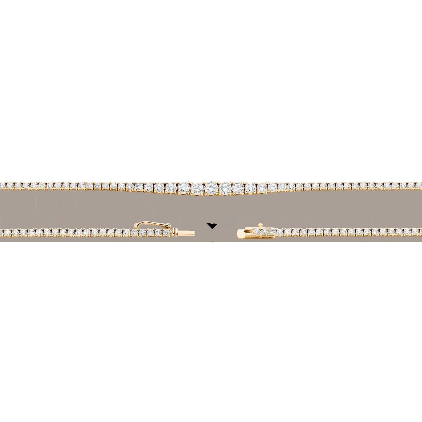 Lab Grown Diamond Graduated Modern Tennis Necklace