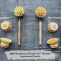 Sisal Dish Brush Refill (Brush Head Only) | 1 Refill / Bamboo