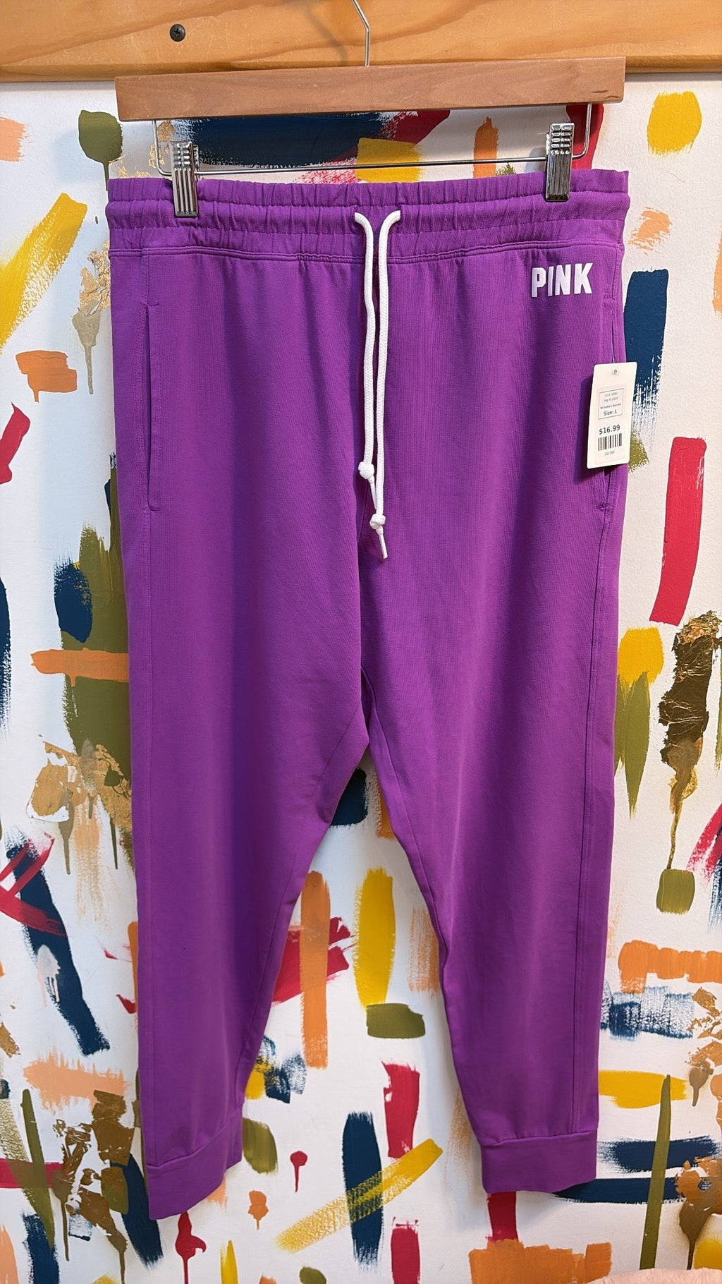 Victoria's Secret Purple 28" Inseam Joggers, L