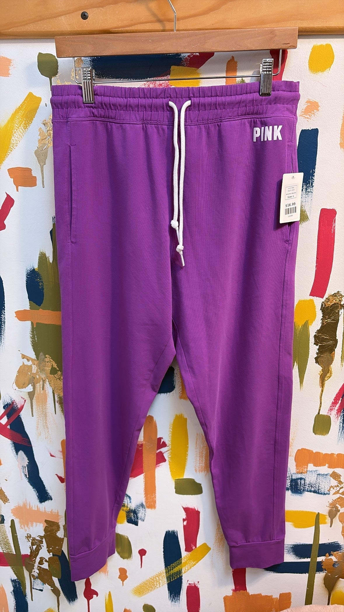 Victoria's Secret Purple 28" Inseam Joggers, L