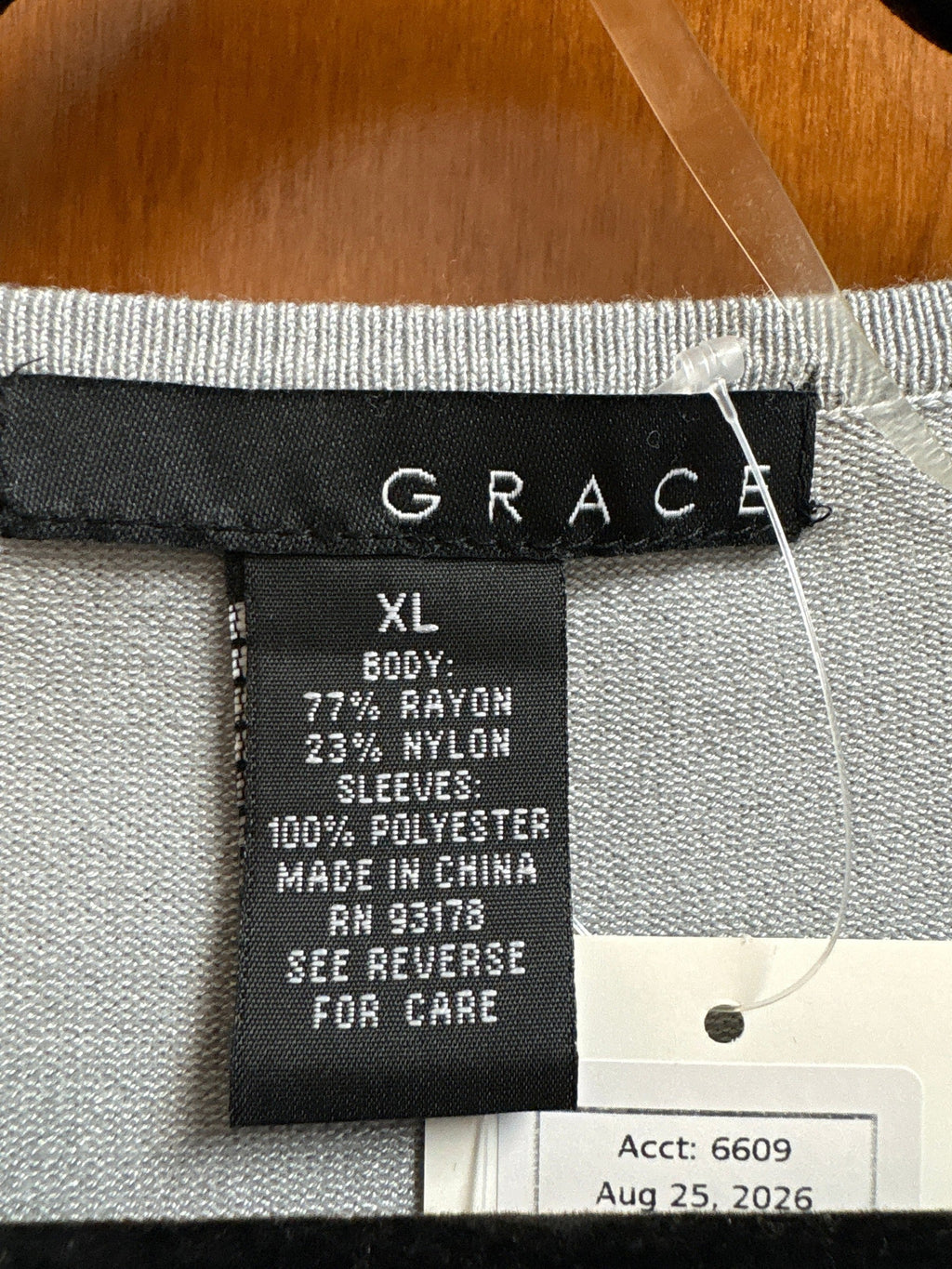 New Grace Gray Sweater, XL