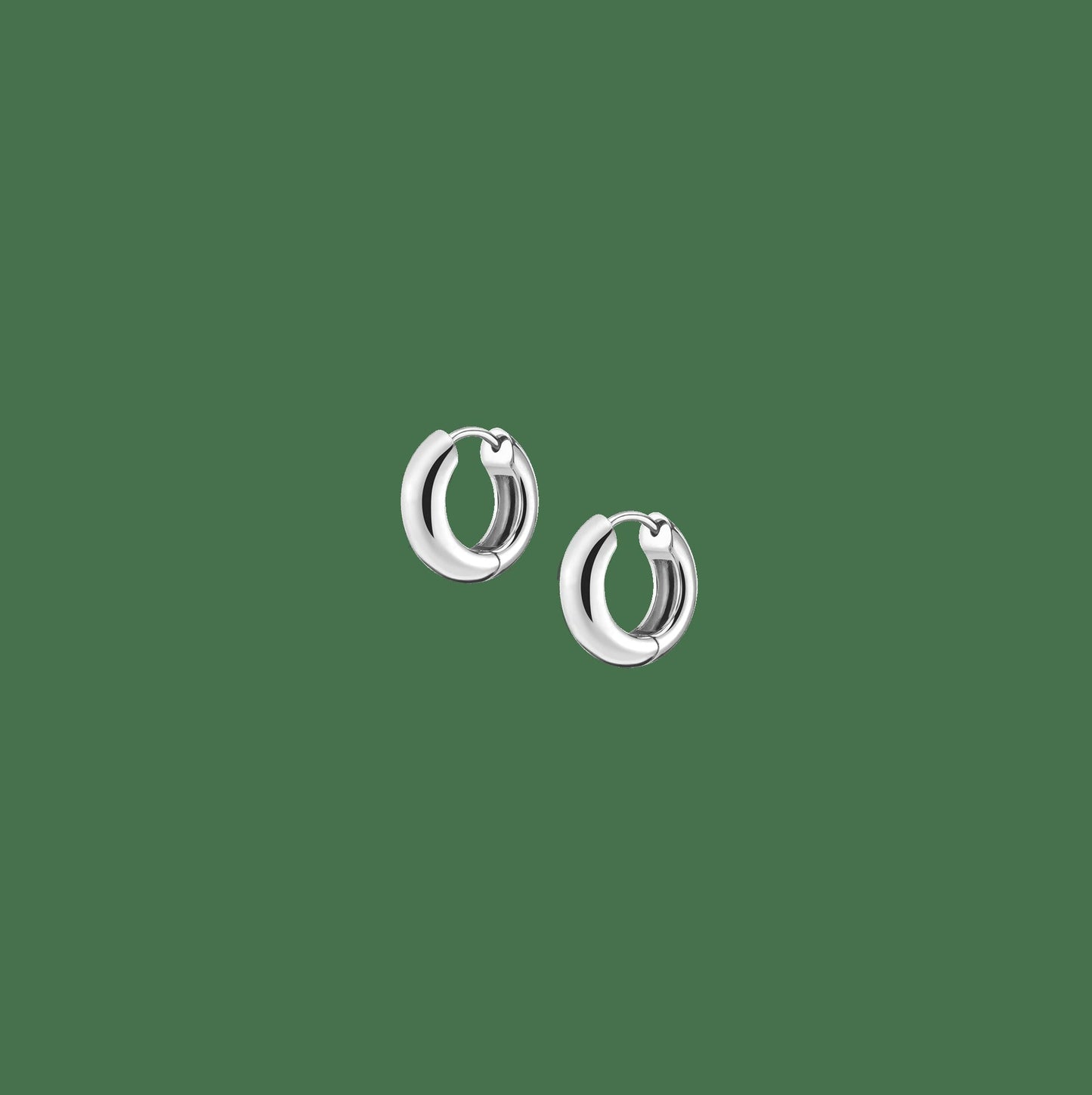 Small Chunky Hinged Hoop Earrings