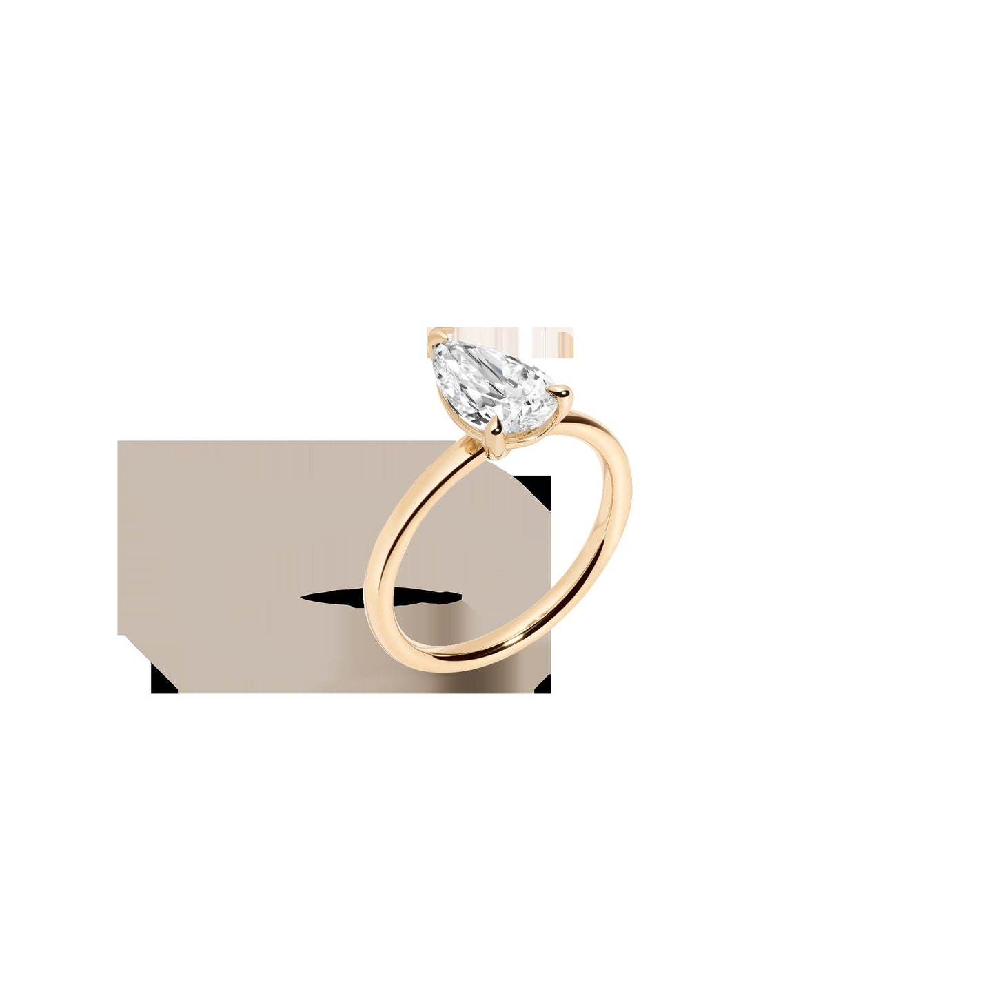 2ct Pear Lab Grown Diamond Solitaire Ring
