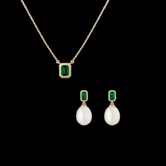 Lab Grown Emerald Heirloom Set