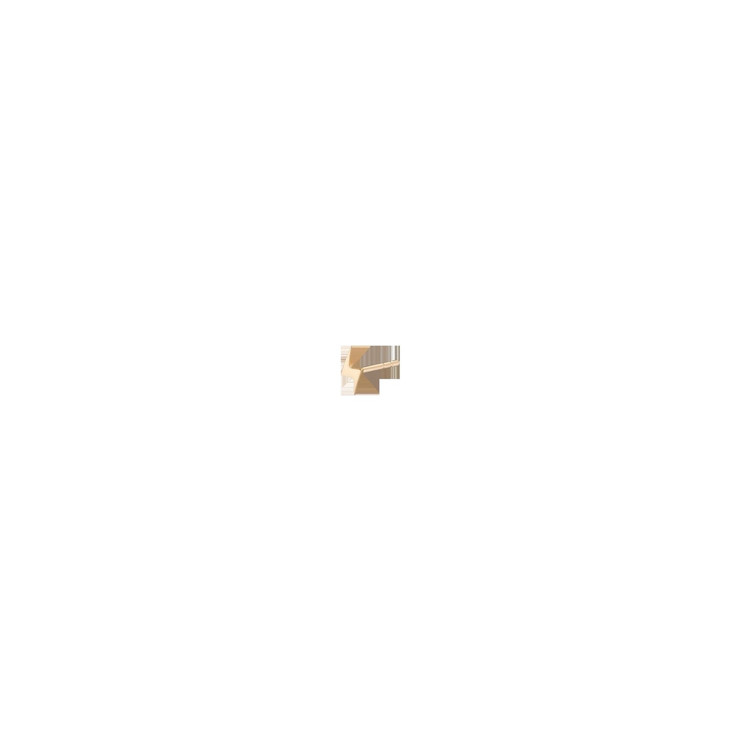 Gold Bolt Stud Earrings