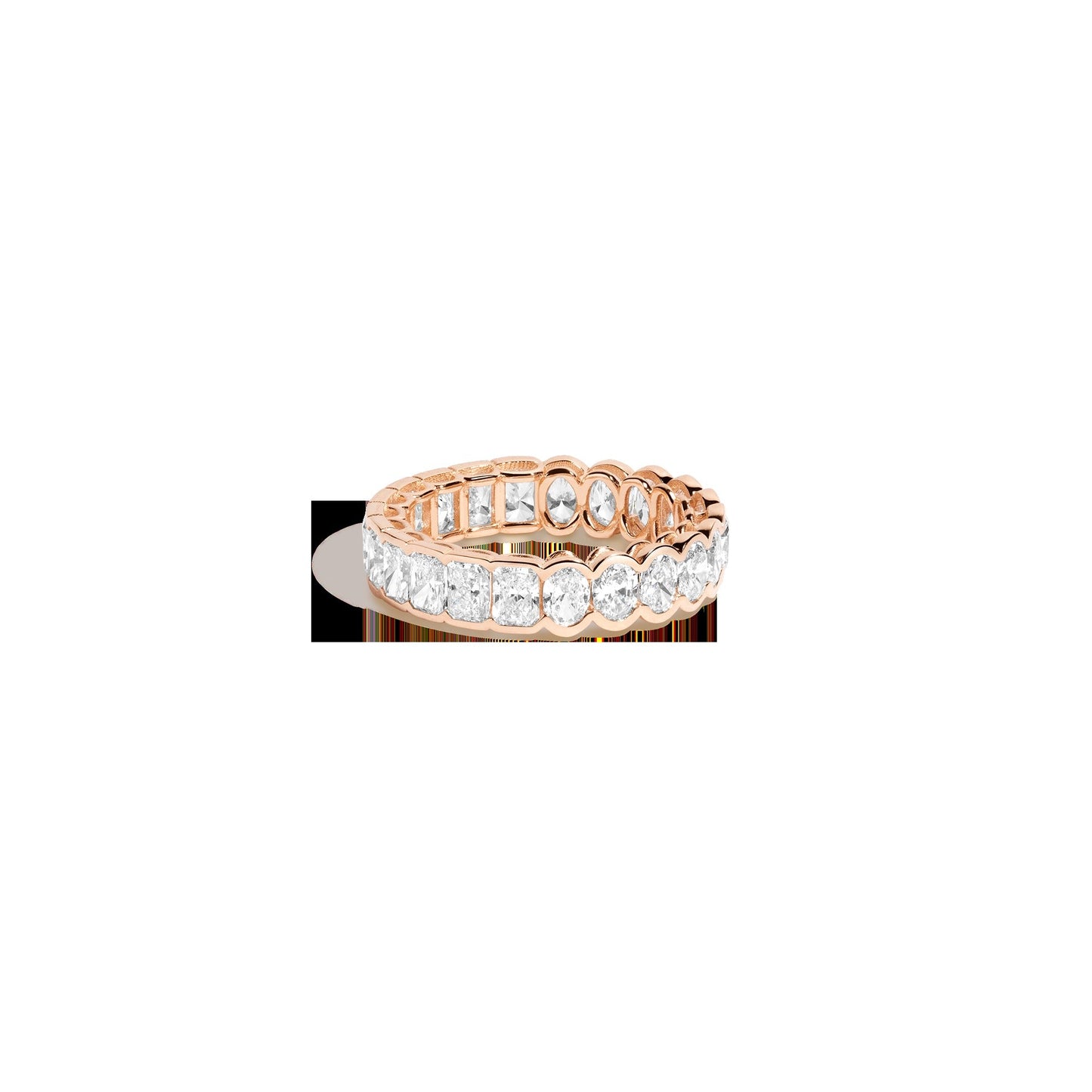 Two-in-One Lab Grown Diamond Semi-Bezel Eternity Ring