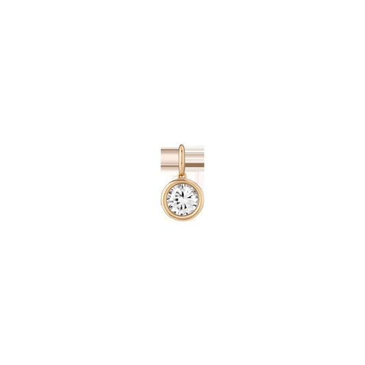 Round Lab Grown Diamond Bezel Pendant