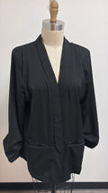 Kori America Open Front Black Blazer Jacket, XL