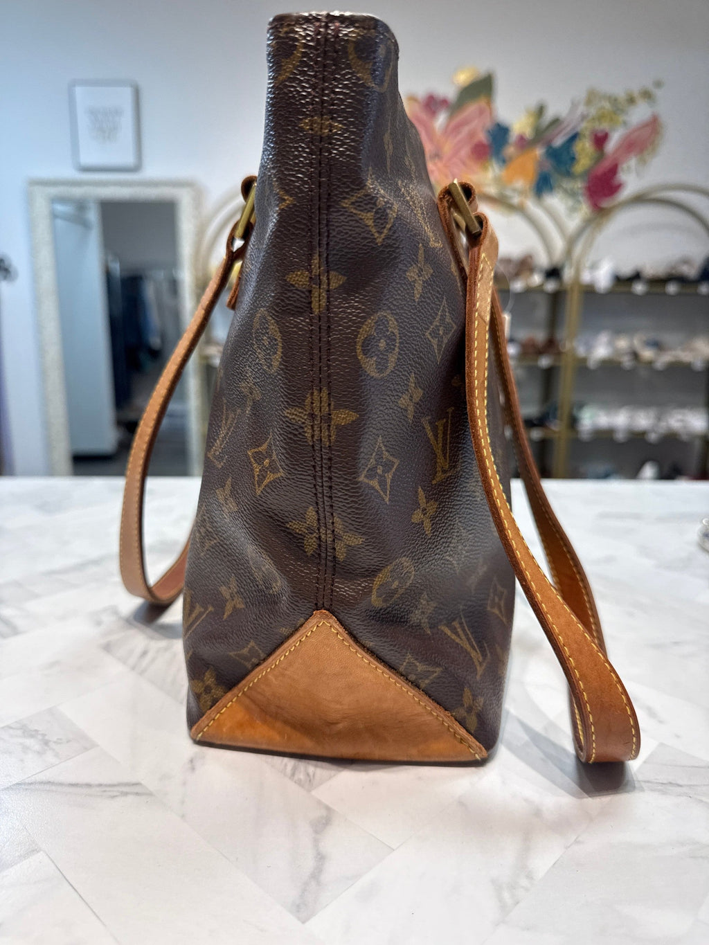 Louis Vuitton Monogram Cabas Piano Shoulder Bag, 12"x9.5"