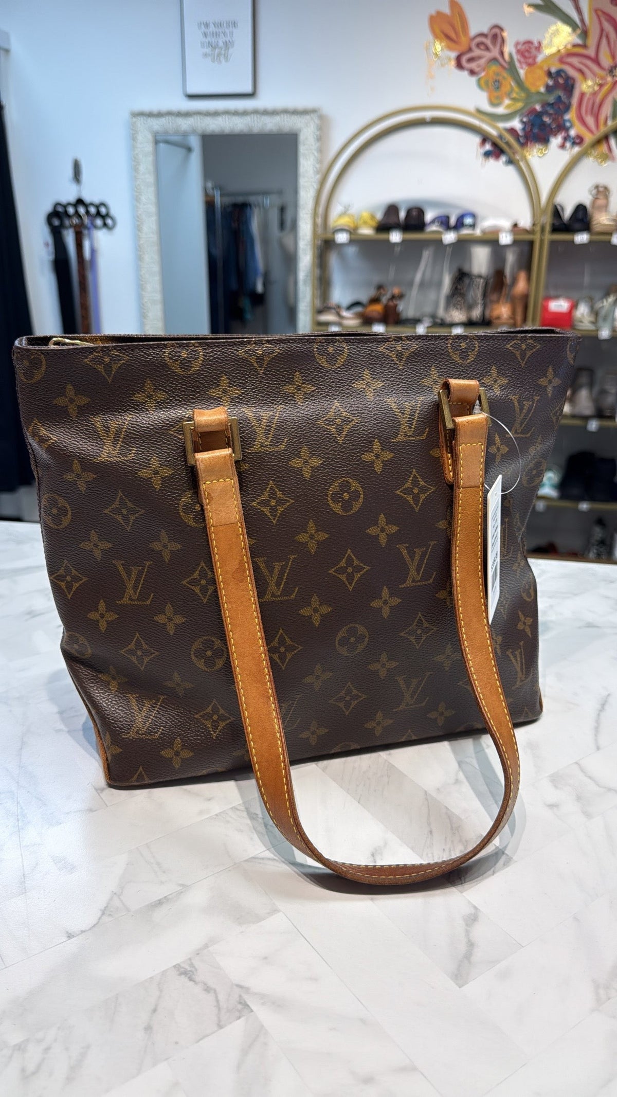 Louis Vuitton Monogram Cabas Piano Shoulder Bag, 12"x9.5"