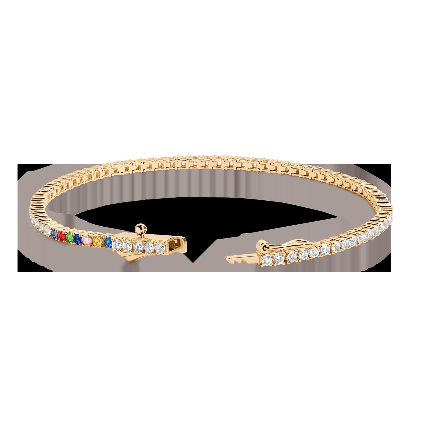 Personalized Lab Grown White Sapphire Tennis Bracelet