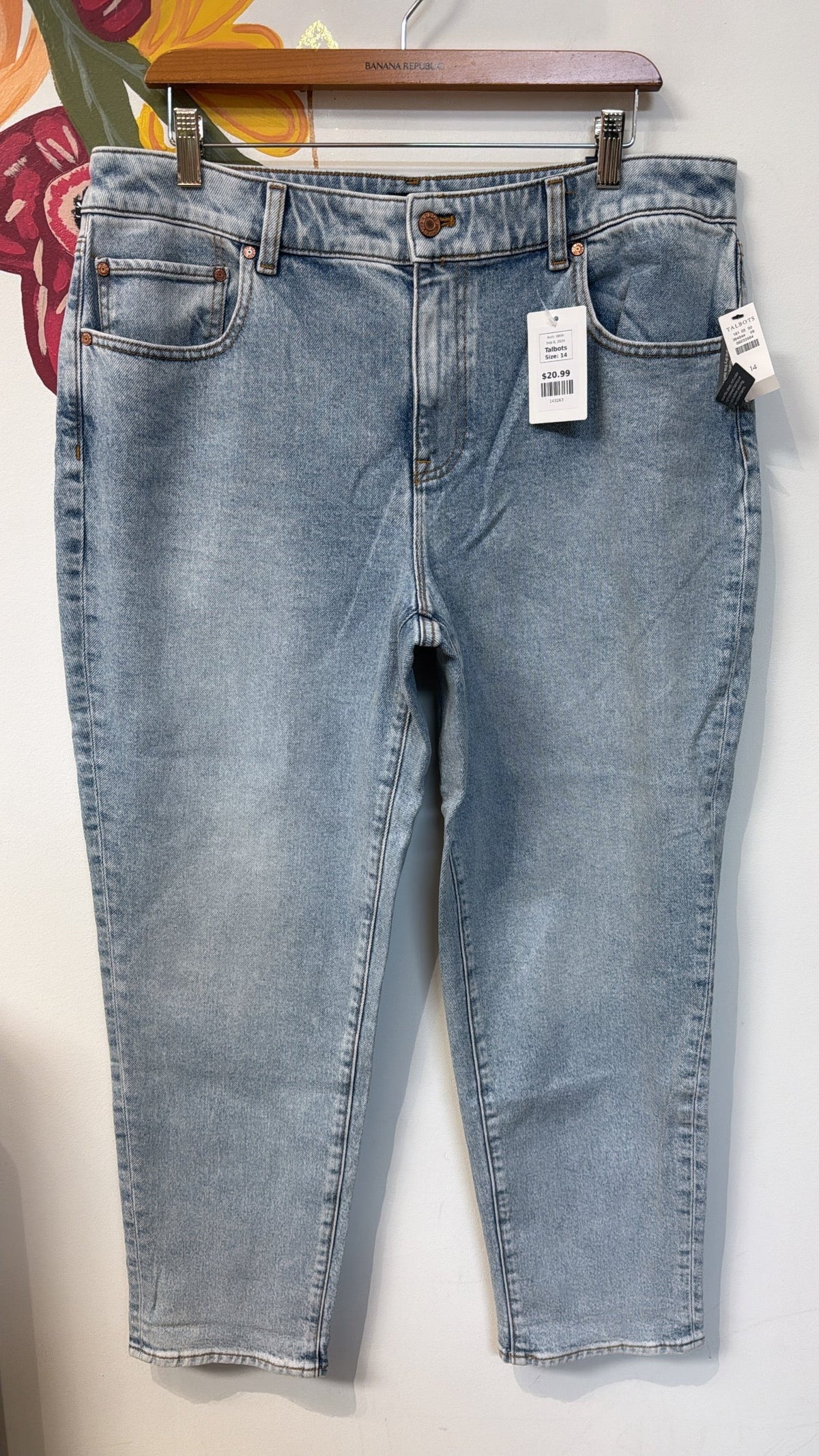 New Talbots Everyday Relaxed 28" Inseam Jeans, 14