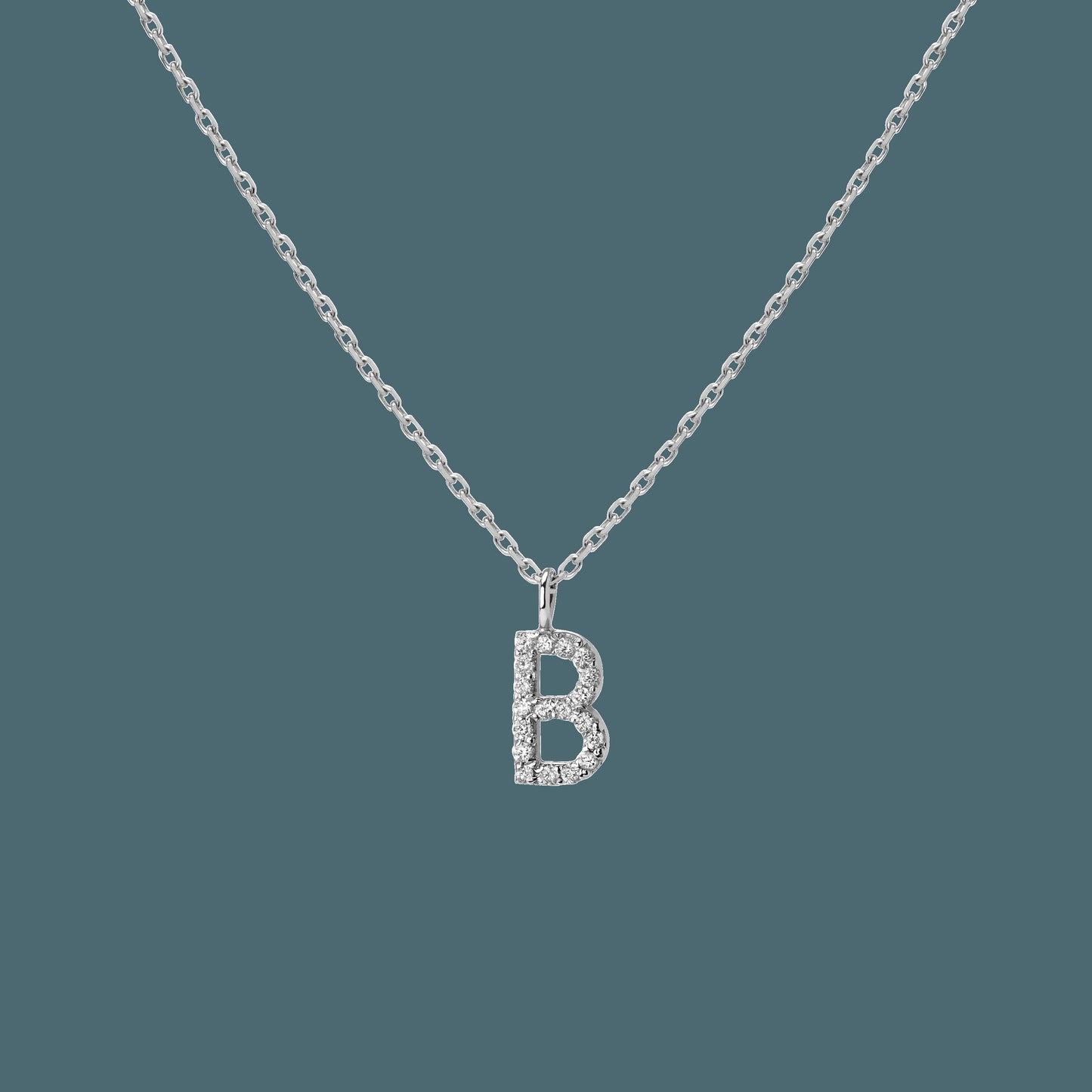 Classic Diamond Letter Necklace