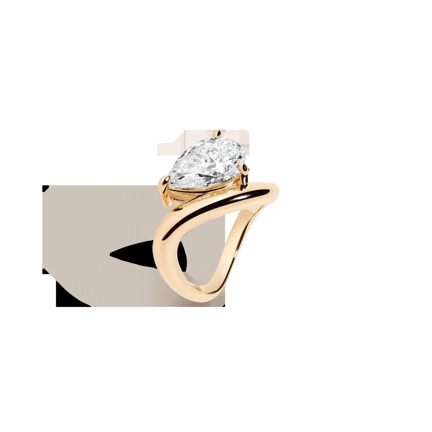 3ct Pear Lab Grown Diamond Floating Ring
