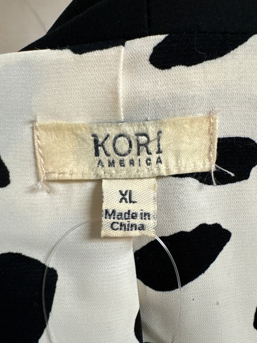 Kori America Open Front Black Blazer Jacket, XL