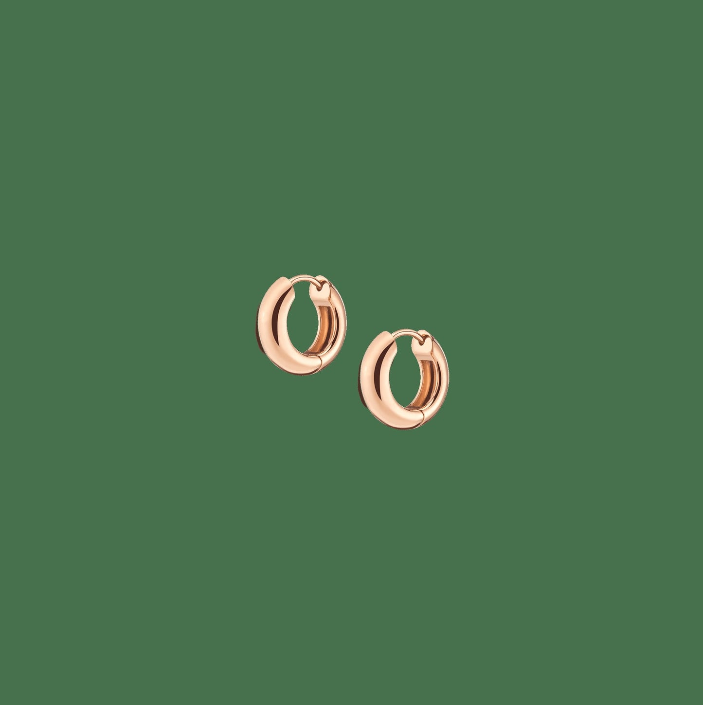Small Chunky Hinged Hoop Earrings