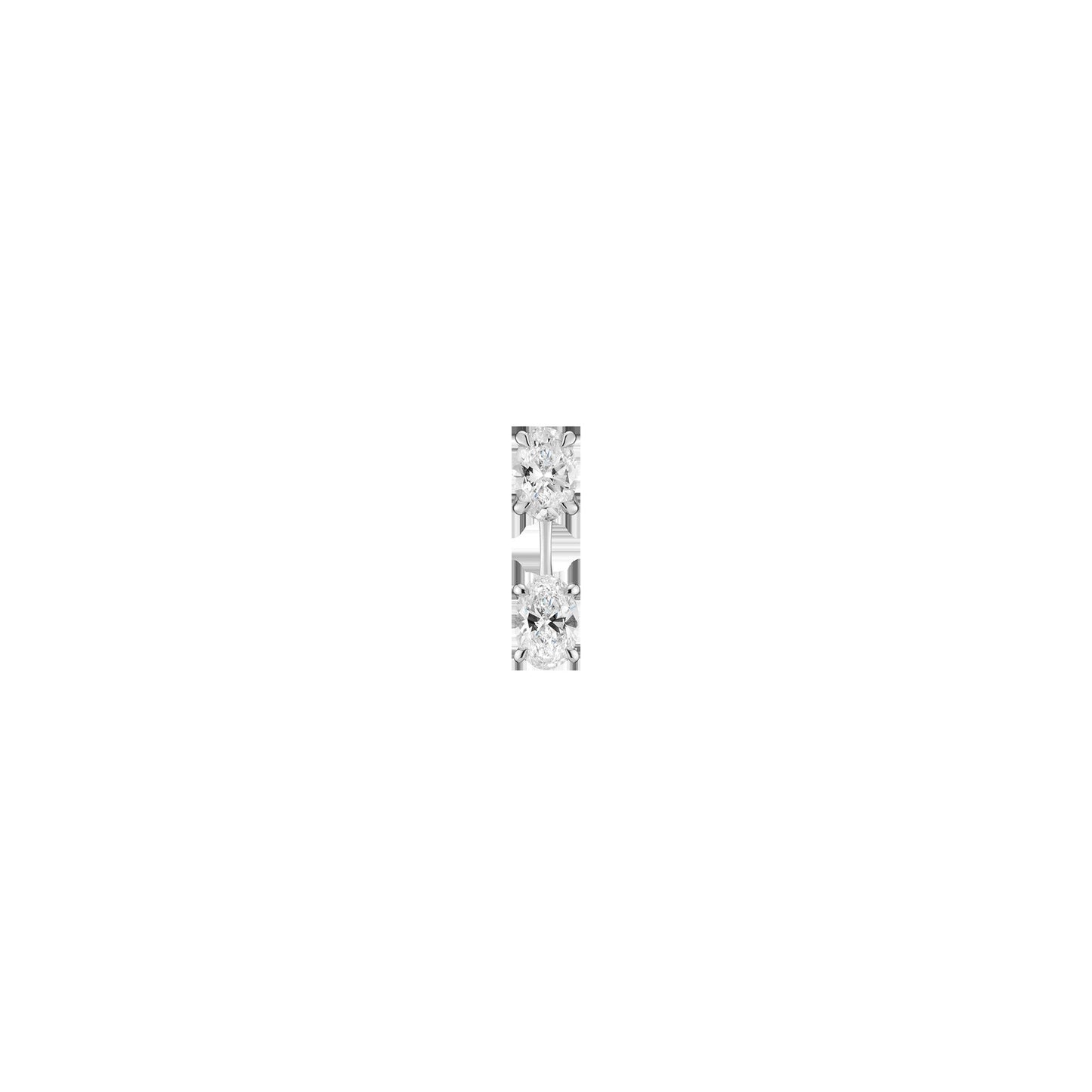 Lab Grown Diamond Ear Jacket - 0.5ct Oval Bottom Stone