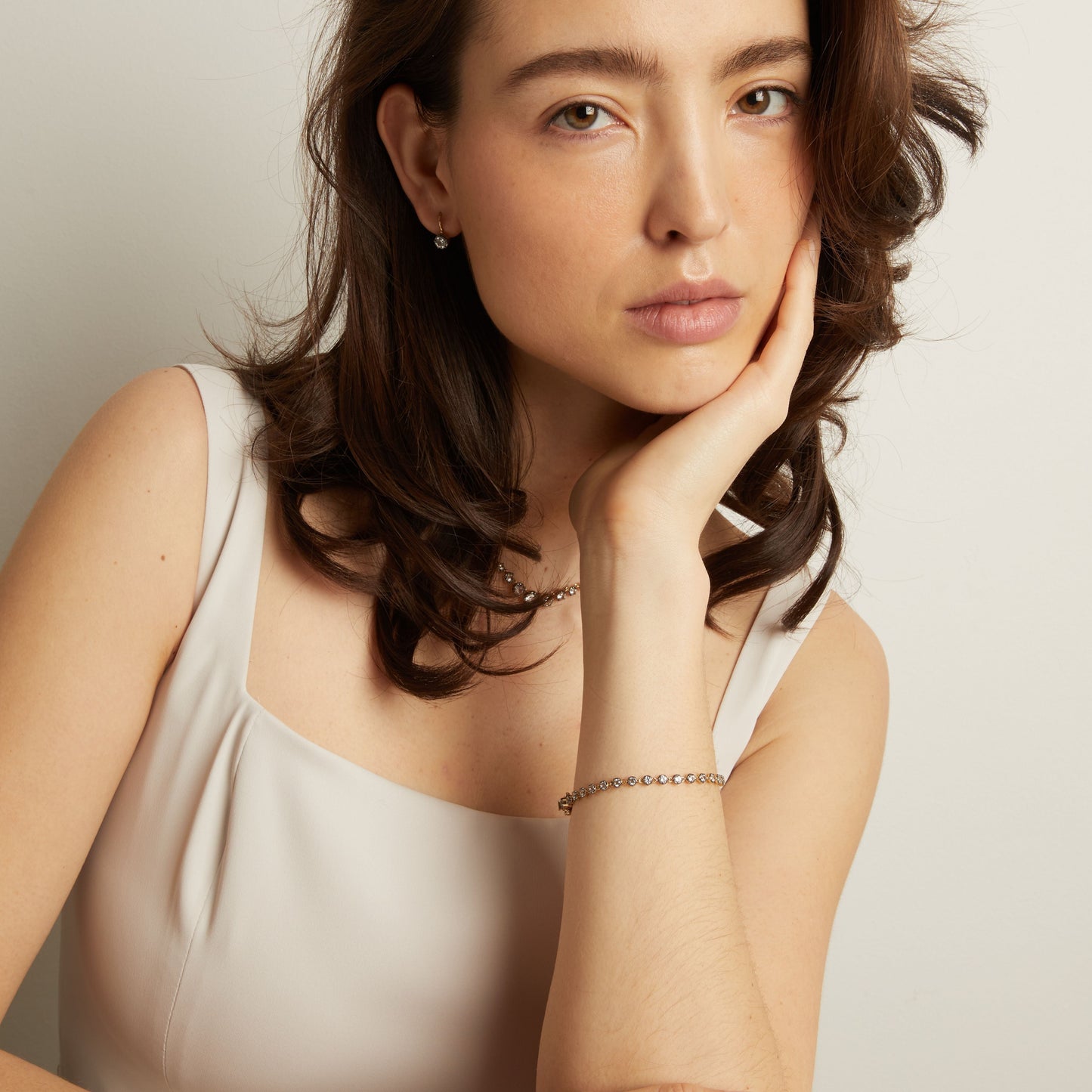 Black Rhodium Georgian Tennis Bracelet