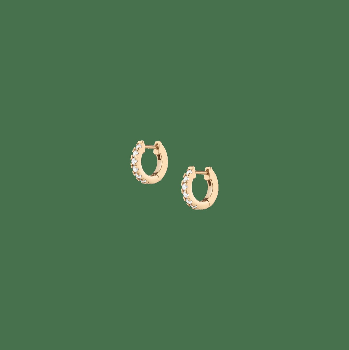 Lab Grown White Sapphire Huggie Earrings