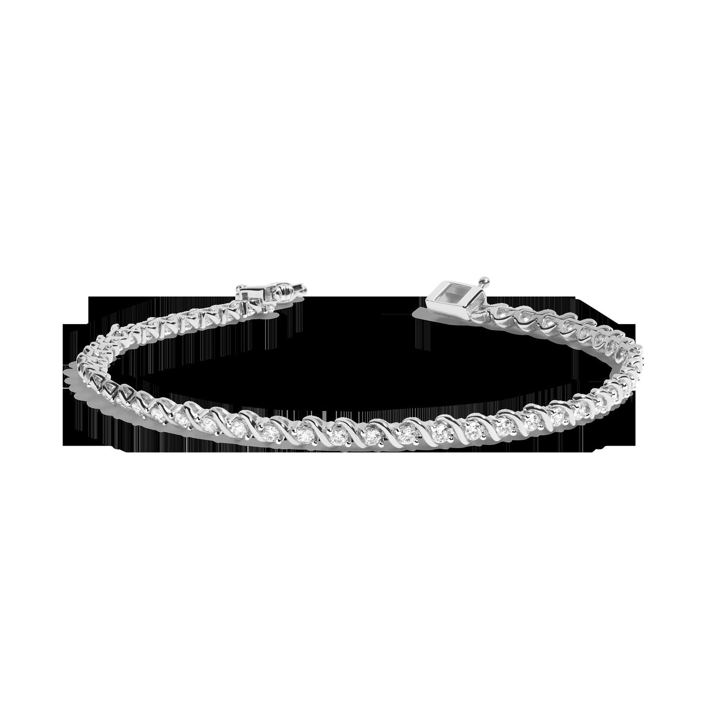 Lab Grown Diamond 'S' Estate Tennis Bracelet