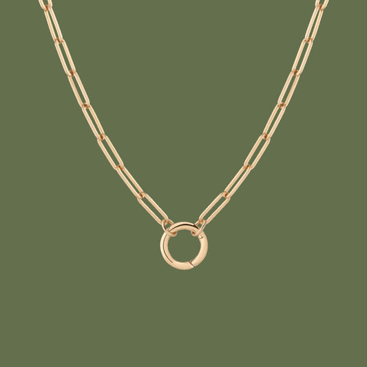 Paperclip Chain Charm Necklace