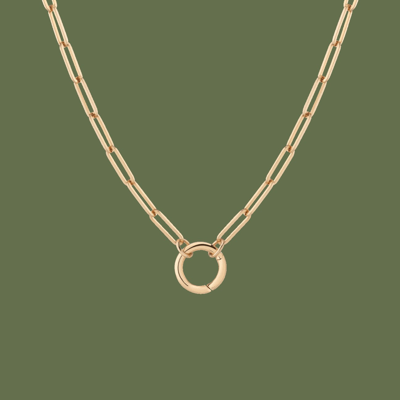 Paperclip Chain Charm Necklace