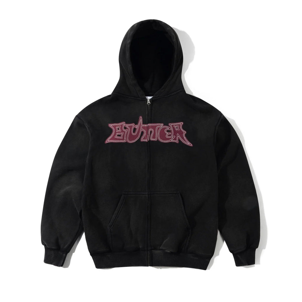 BUTTER GOODS - ENCOUNTER ZIP-THRU WASHED BLACK