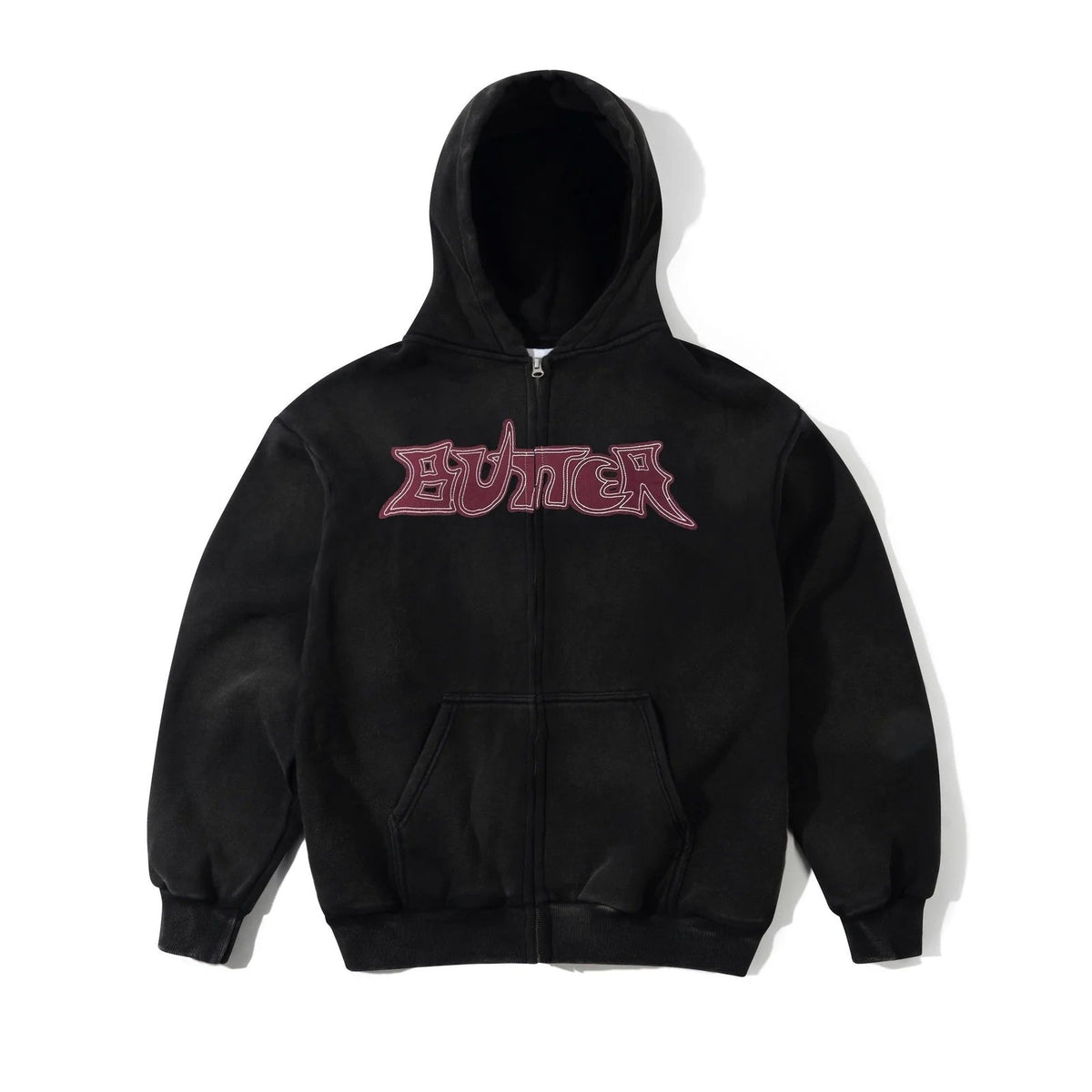 BUTTER GOODS - ENCOUNTER ZIP-THRU WASHED BLACK