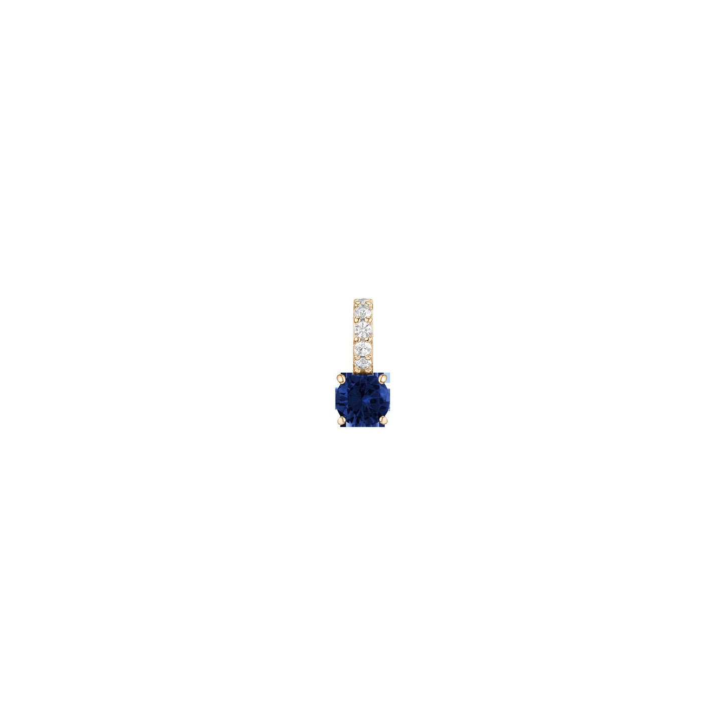 Round Cut Tennis Charm Pendant