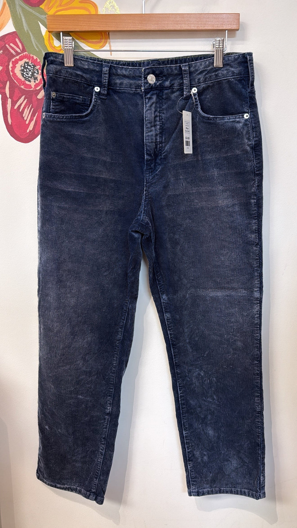 Anthropologie Pilcro Blue Corduroy 27" Inseam Jeans, 28 (6)