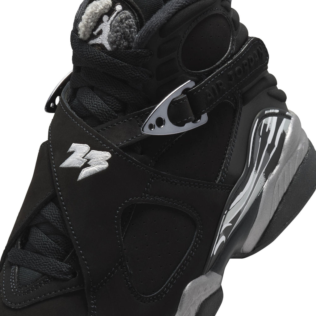 Air Jordan 8 Retro GS (Black/White/LT Graphite)