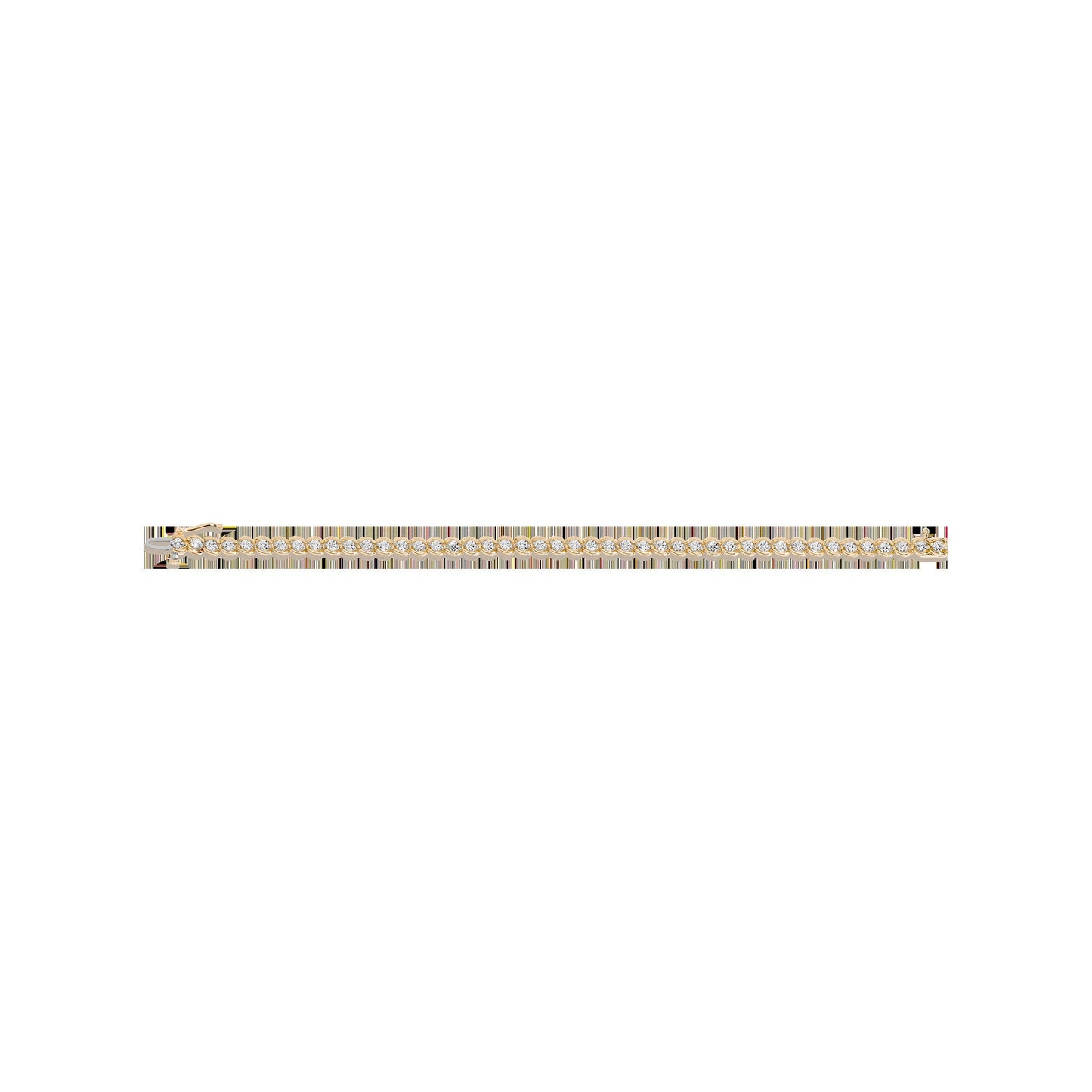 Lab Grown Diamond Bezel Estate Tennis Bracelet