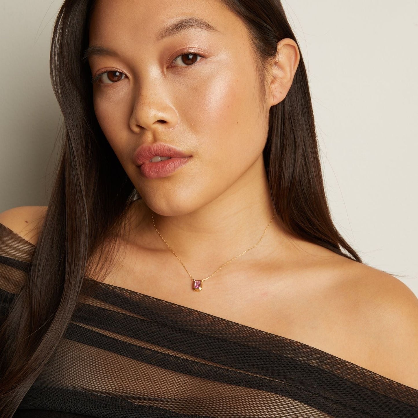 Lab Grown Pink Sapphire Heirloom Necklace