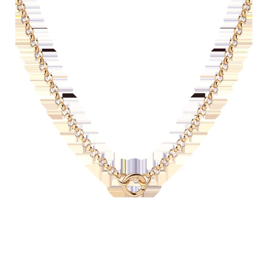 Rolo Chain Charm Necklace - Small Bail